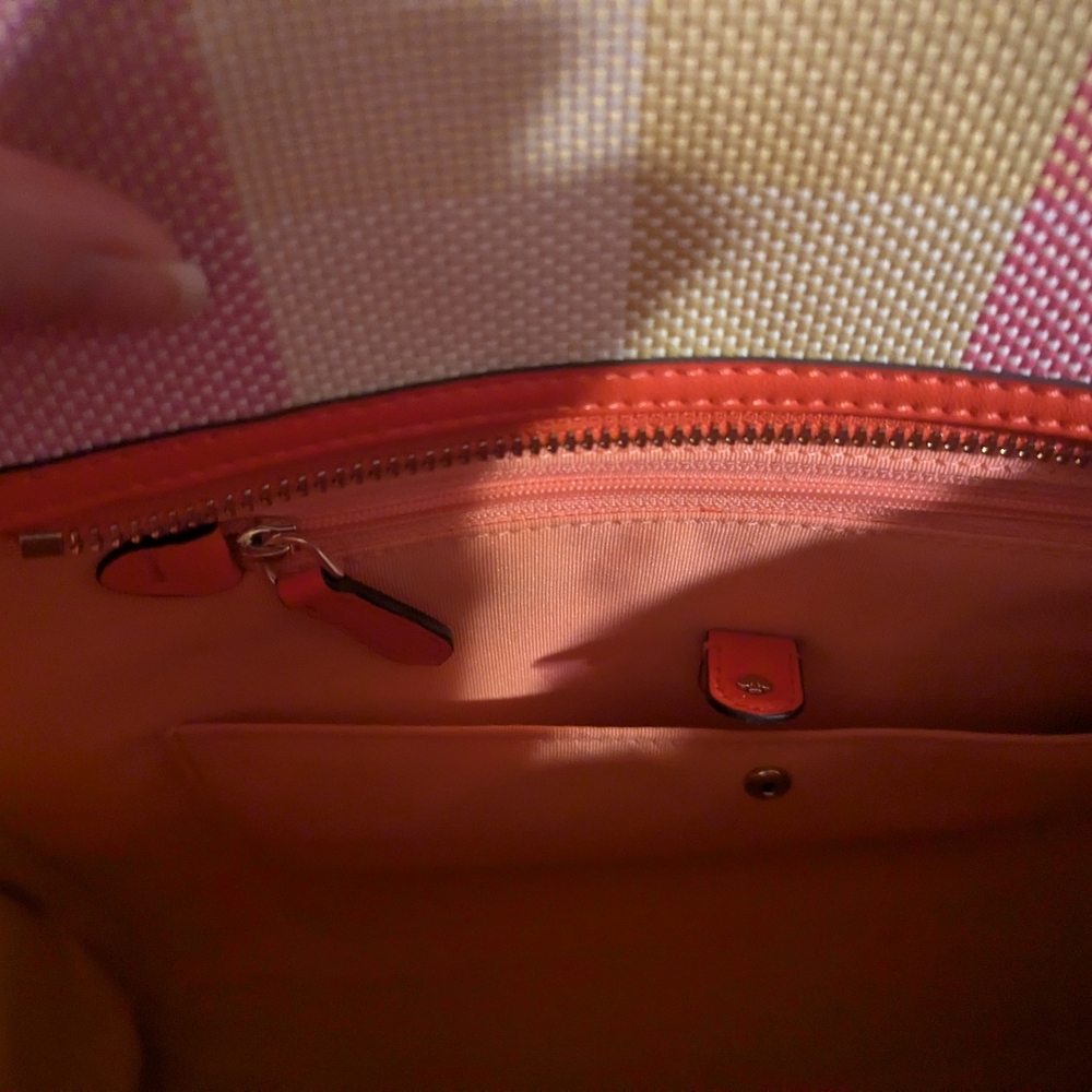 NWT Kate Spade pink plaid tote - Picture 4 of 8